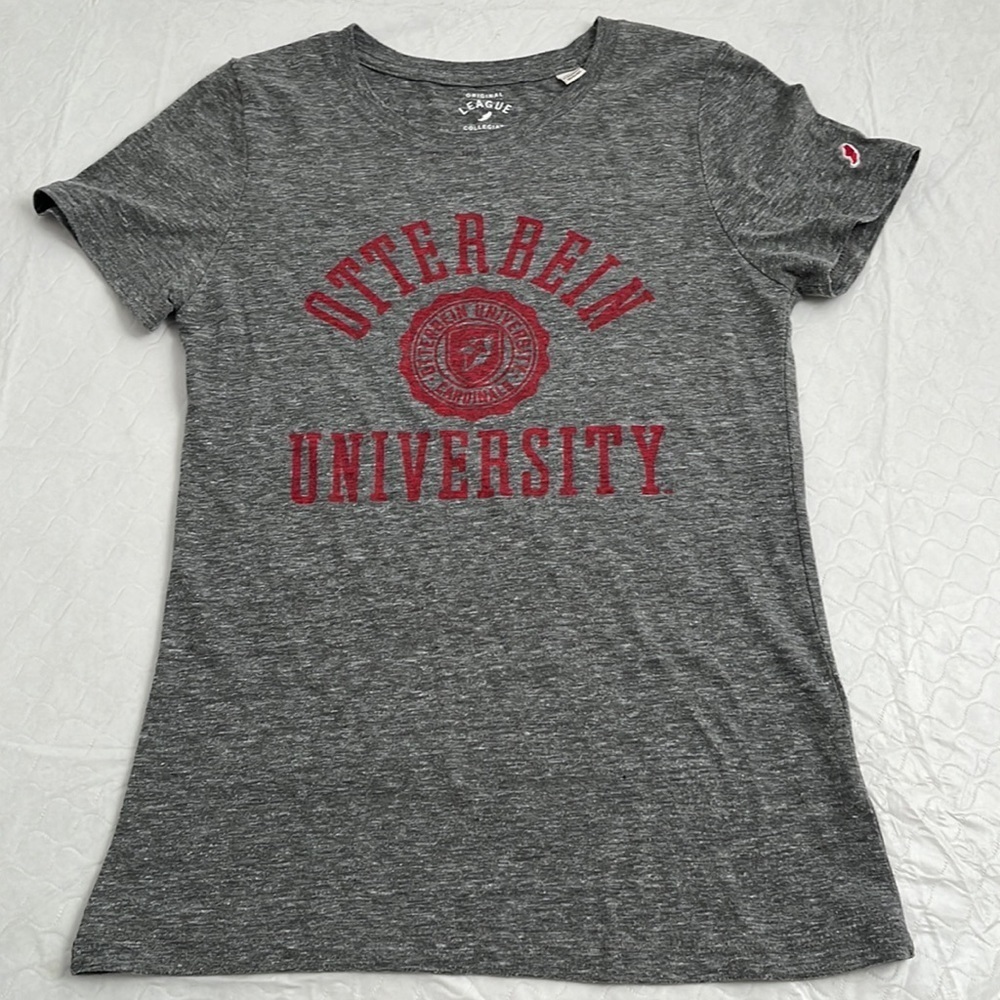 Original League Otterbein University short sleeve gray with red logo t-shirt